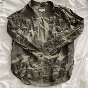 Express Boyfriend Camo Shirt